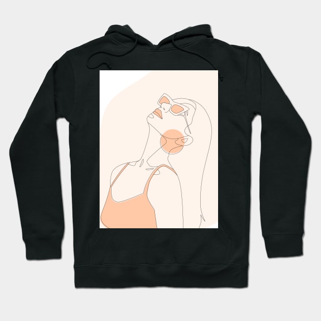 line girl Hoodie by bluemint